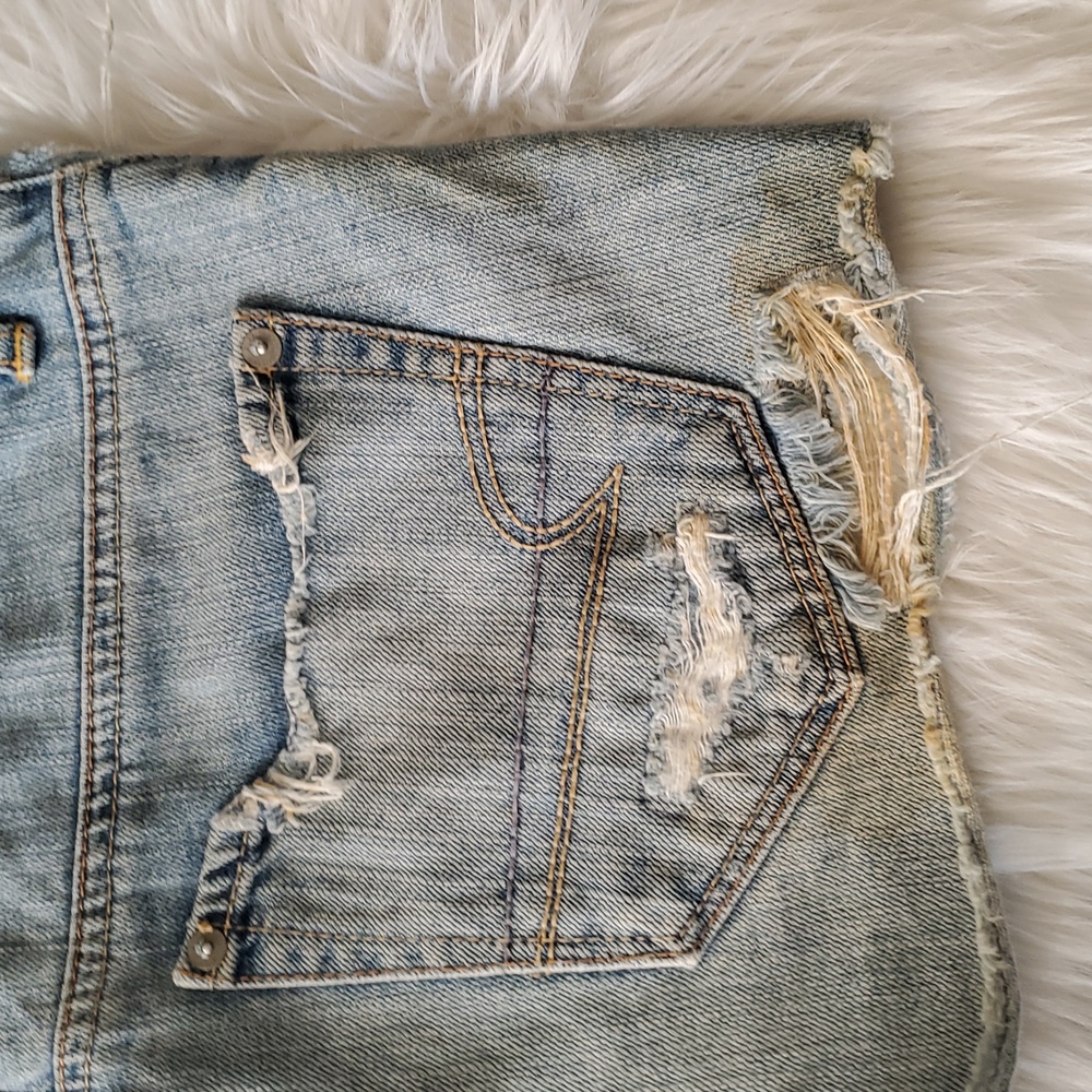 American Eagle distress Micro Daisy Dukes Jeans shorts size 4 - Picture 13 of 16